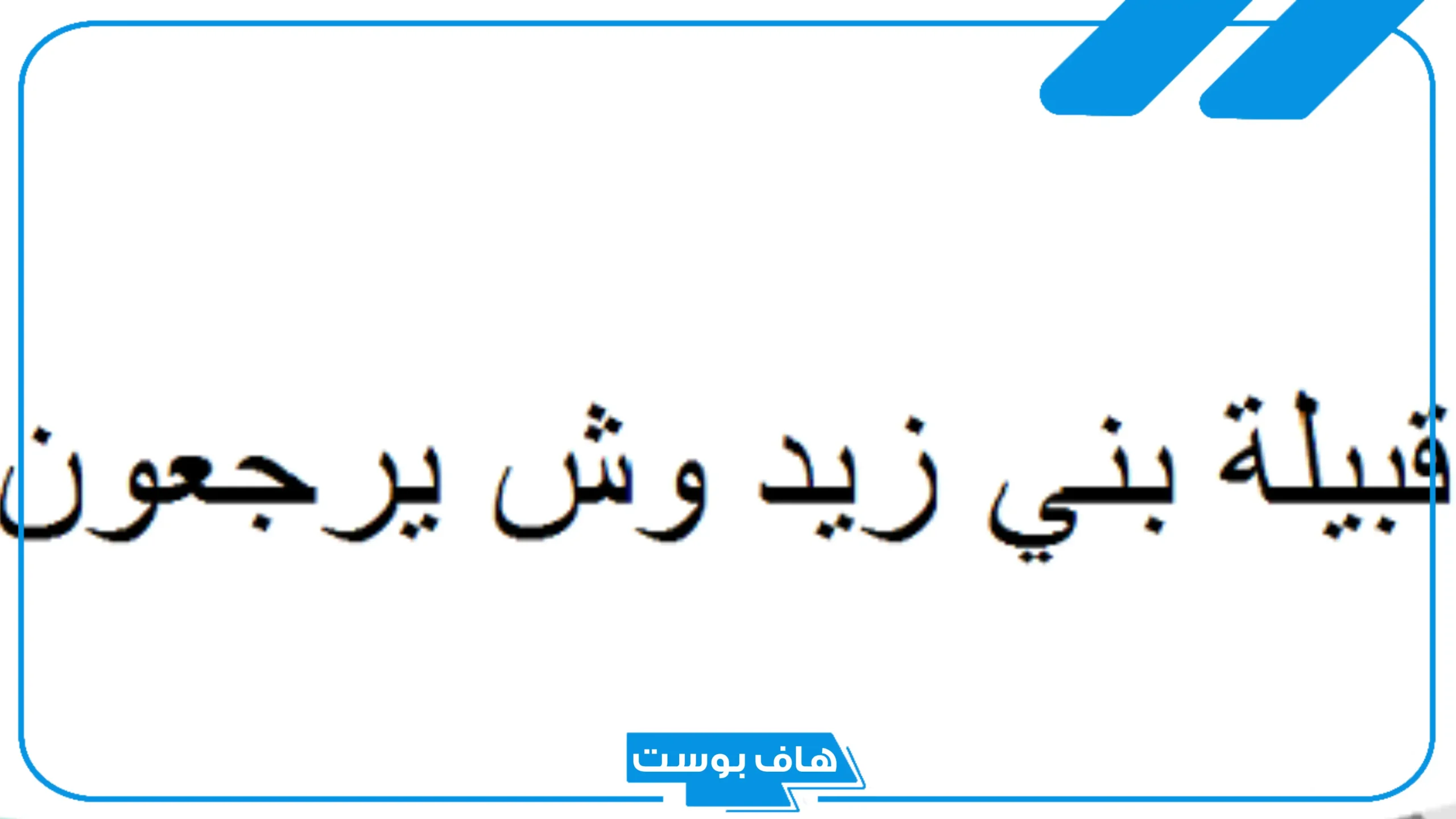 بني زيد وش يرجعون الأصل والنسب من وين؟