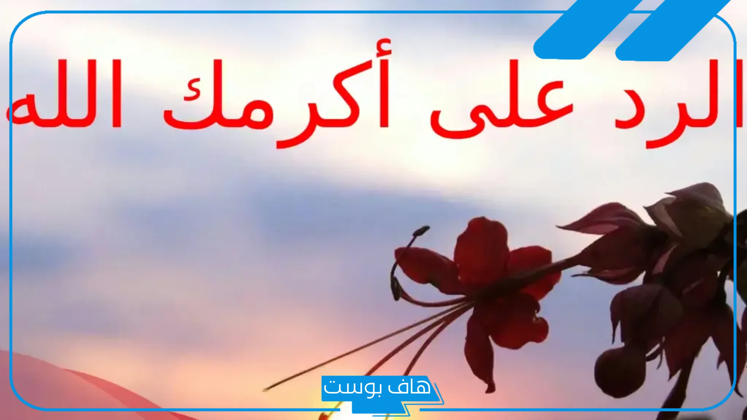 أجمل عبارات الرد على اكرمك الله وكثر خيرك