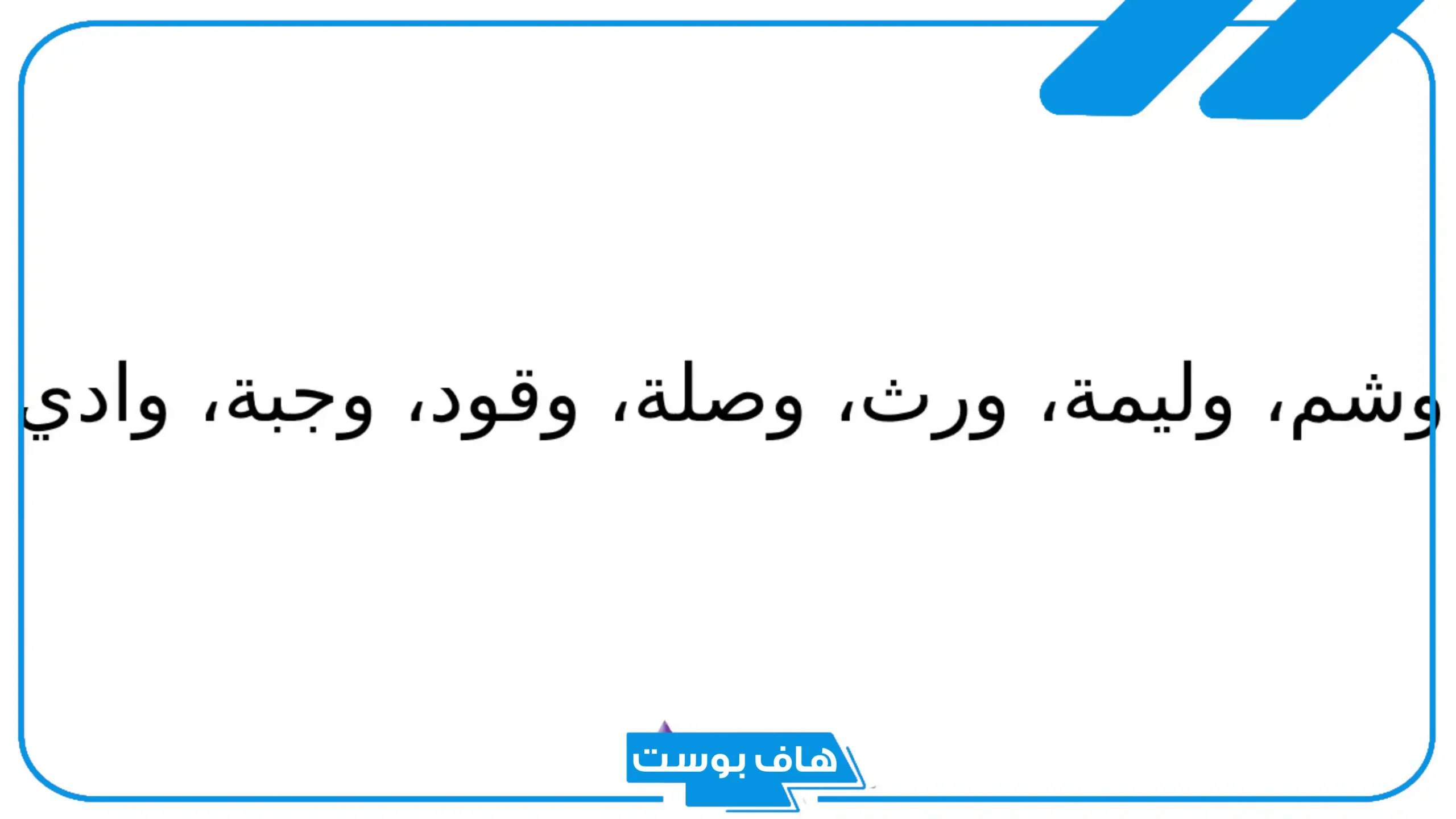 اسم جماد بحرف الواو من 4 حروف.. جمادات معروفة بحرف و