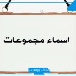 اسماء مجموعات للاصدقاء واتس اب وفيس بوك وتلجرام جديدة 2025