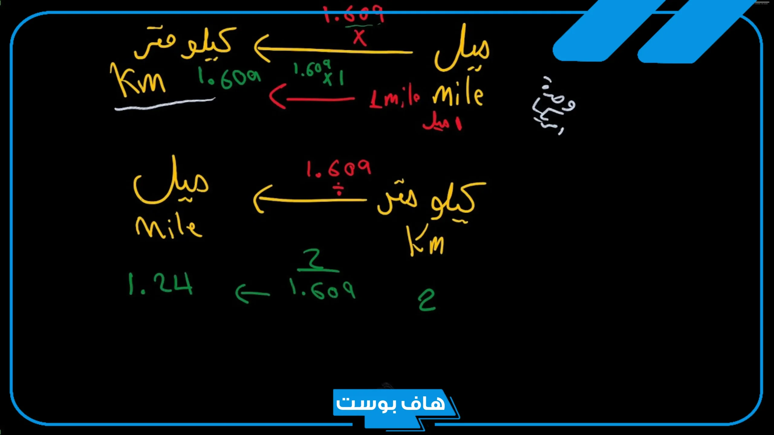 الميل كم كيلو متر؟ 100 ميل كم كيلو
