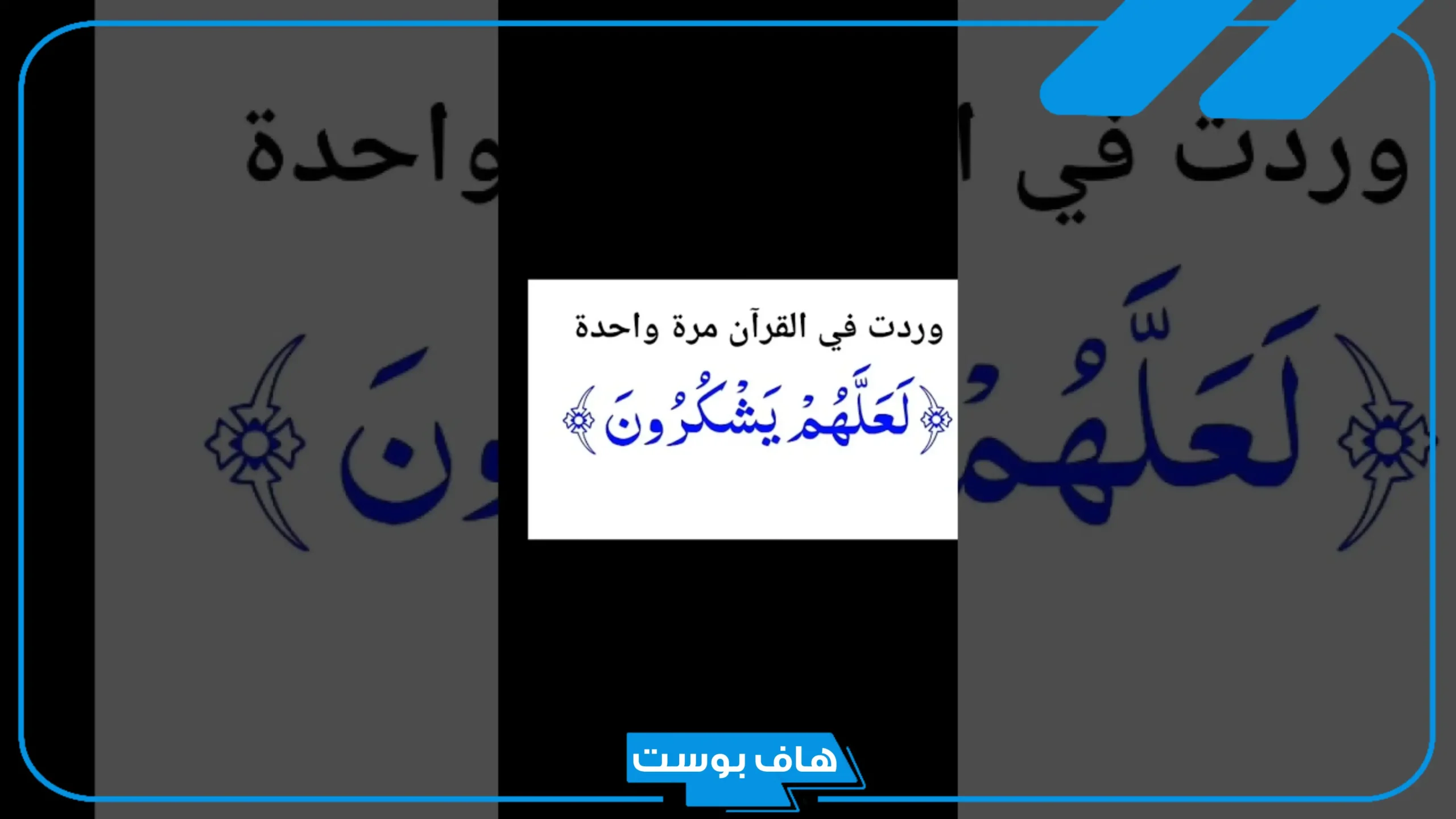 كلمة في القران وردت مرة واحدة فما هي؟